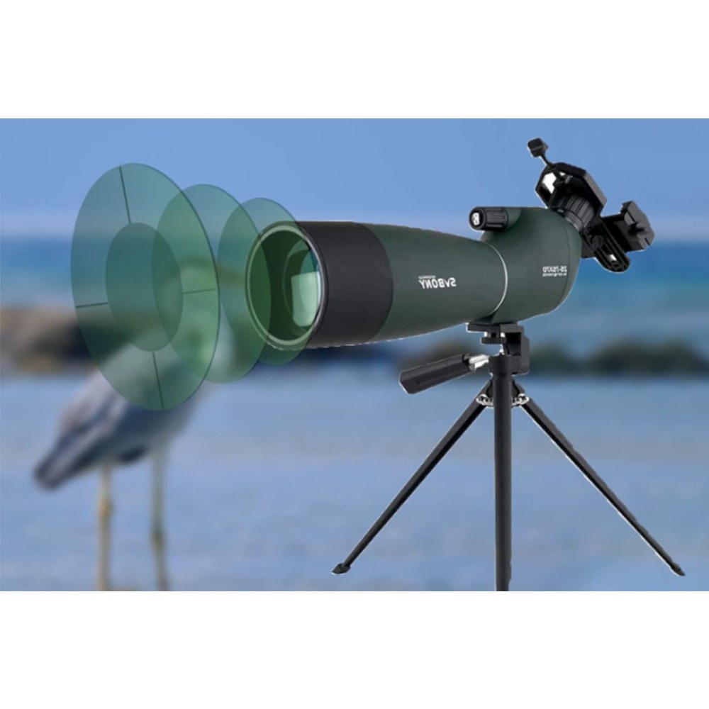Angled 25-75x70mm Spotter Scope with Phone Adapter and Tripod