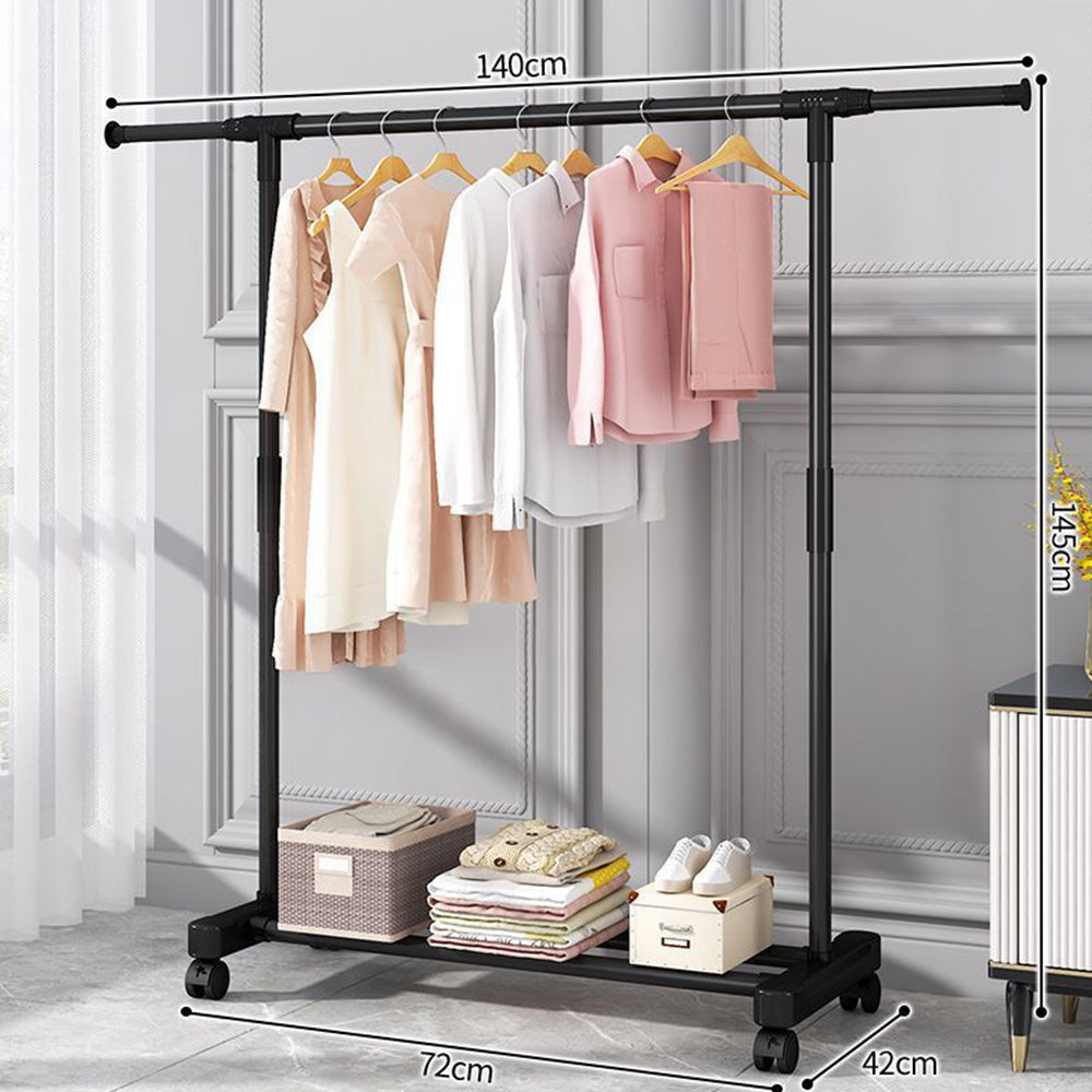 Rolling Garment Rack with Wheels Heavy Duty Clothes Rack for Hanging Clothes