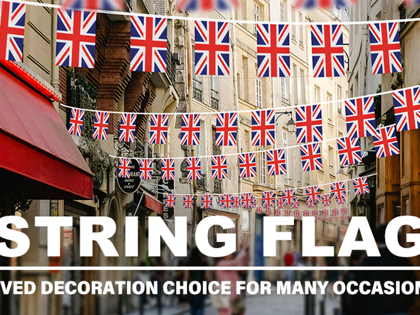 14M United Kingdom Union Jack String Flag Britain Pennant Banner