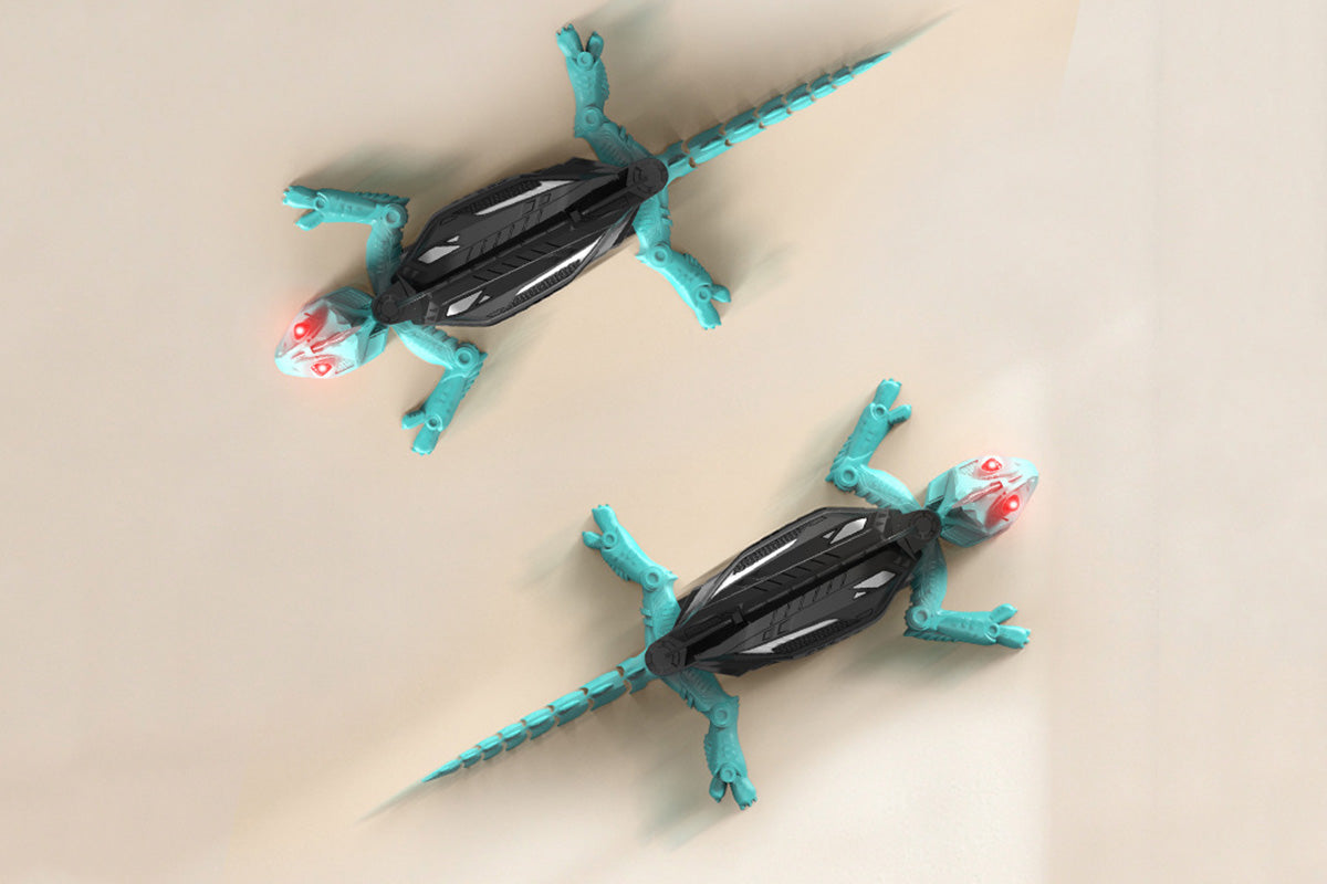 Rc Wall Climbing Chameleon Toy with LED Eyes Electric Wall Crawler Lizard for Christmas Birthday Gift