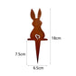 3Pcs Rust Easter Bunny Metal Garden Stake