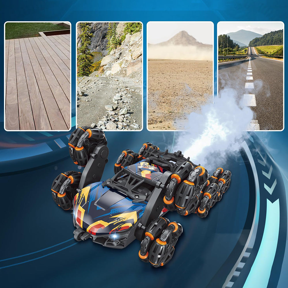 6 Wheels Stunt Car with Spray 360 Degree Hand Gesture Sensing RC Off Road Toy