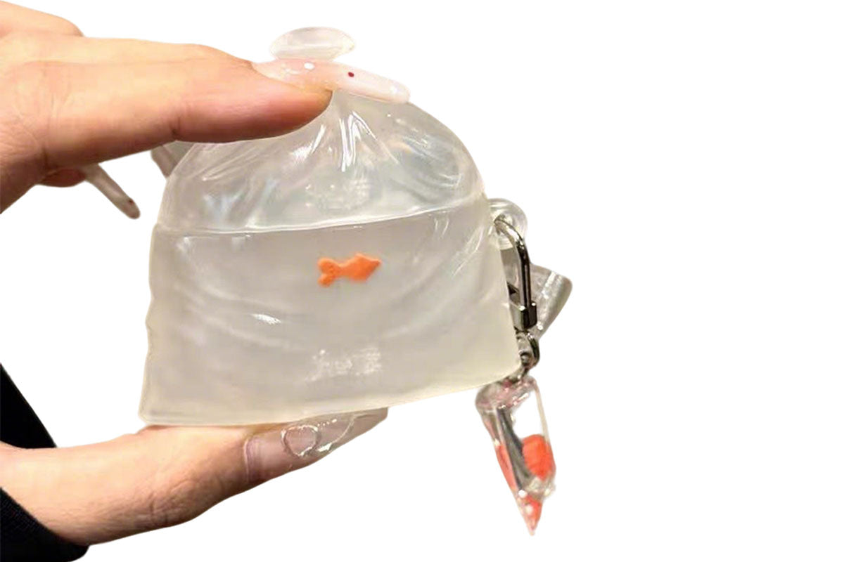 Cute Goldfish Bag Shape Earphone Case Protective Cover for AirPods Pro