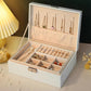 Jewellery Organiser Case Box Holder Storage Earring Ring Display with Lock and Key