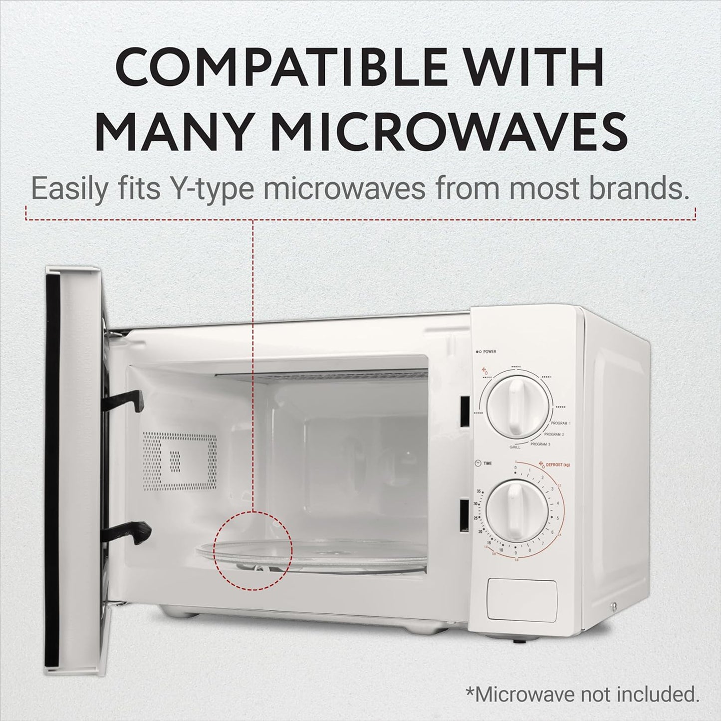 2Pcs Microwave Oven 24.5cm Glass Plate Y Type Glass For Lg Galanz Midea Microwave Oven Parts Accessories