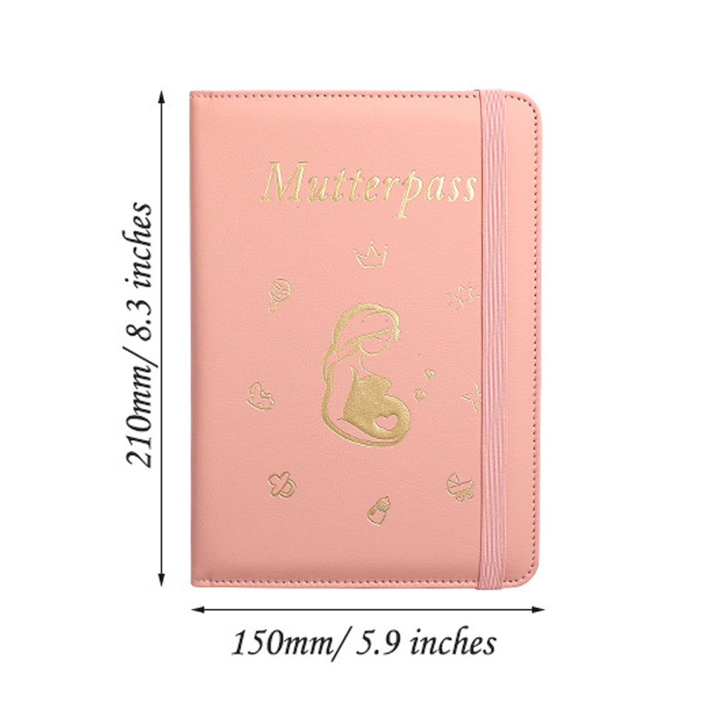 Pregnancy Daily Journal PU Cover Card Holder