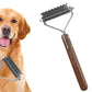 Large 2-Sided Undercoat Rake For Dogs And Cats Pet Grooming Brush Dematting Comb