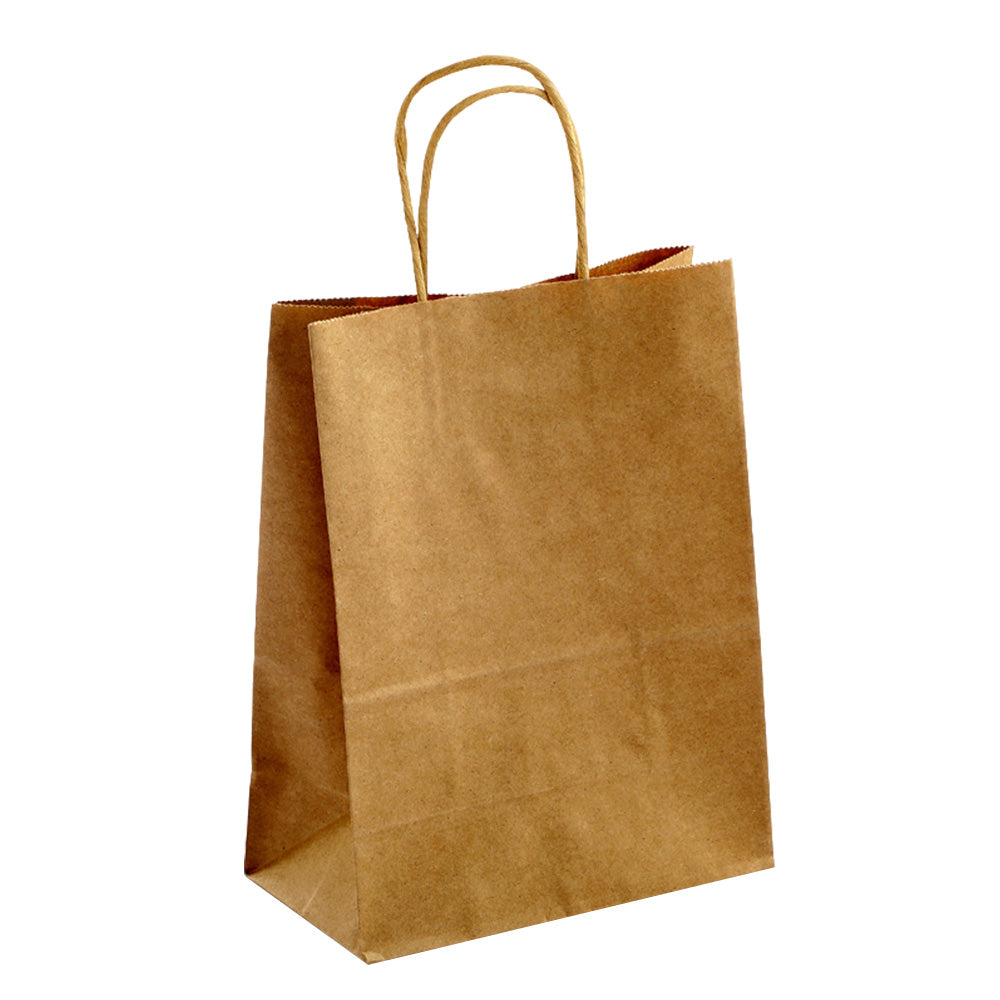 50 Pack Brown Kraft Paper Gift Shopping Bags with Handles for DIY