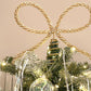 Sparkling Christmas Tree Top Bow for Holiday Decoration