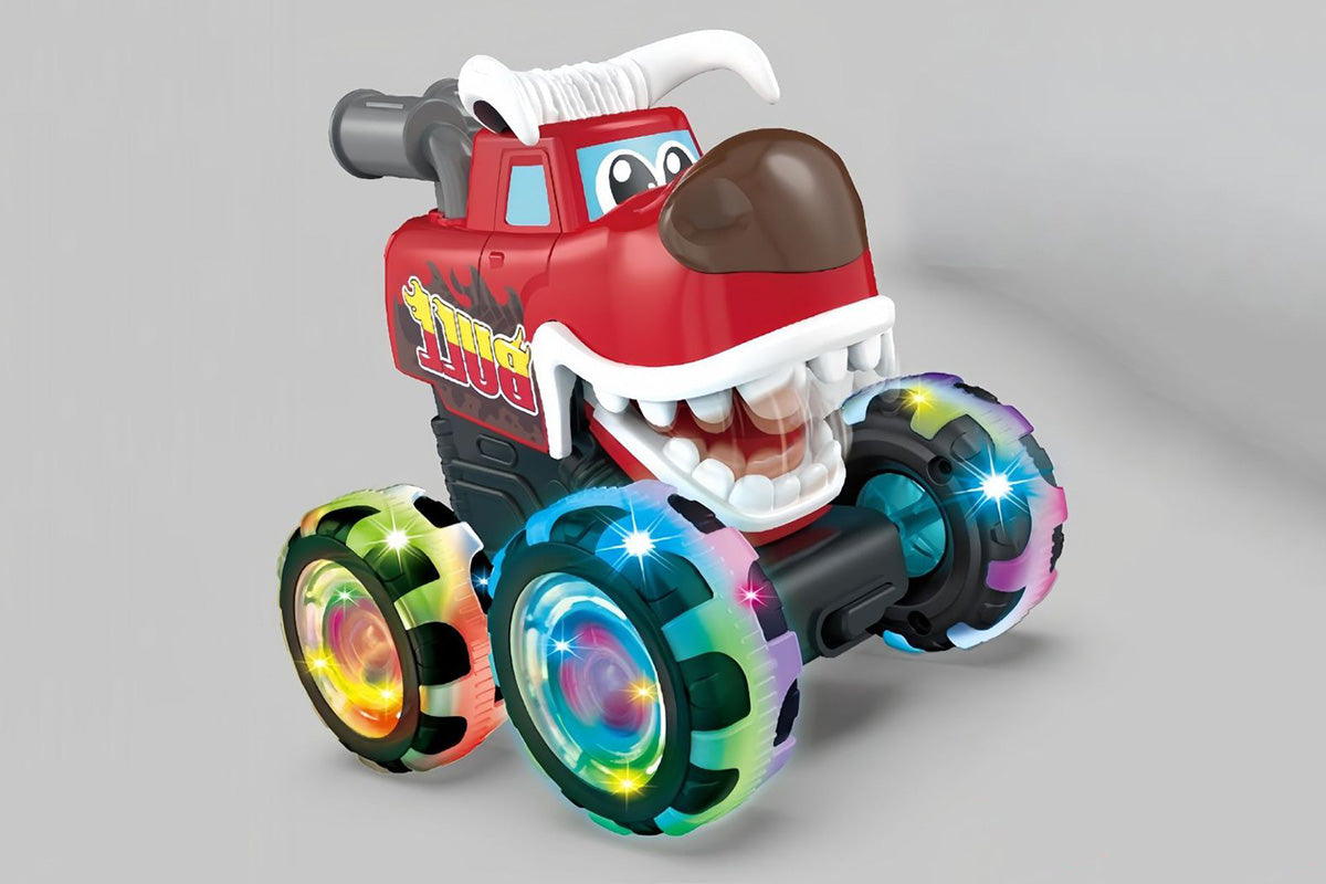 Monster Truck Toy Light-Up Cars Wheels Toy Car Press and Go Cars