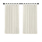 2Pcs Linen Sheer Curtains Living Room Privacy Draperies-Beige