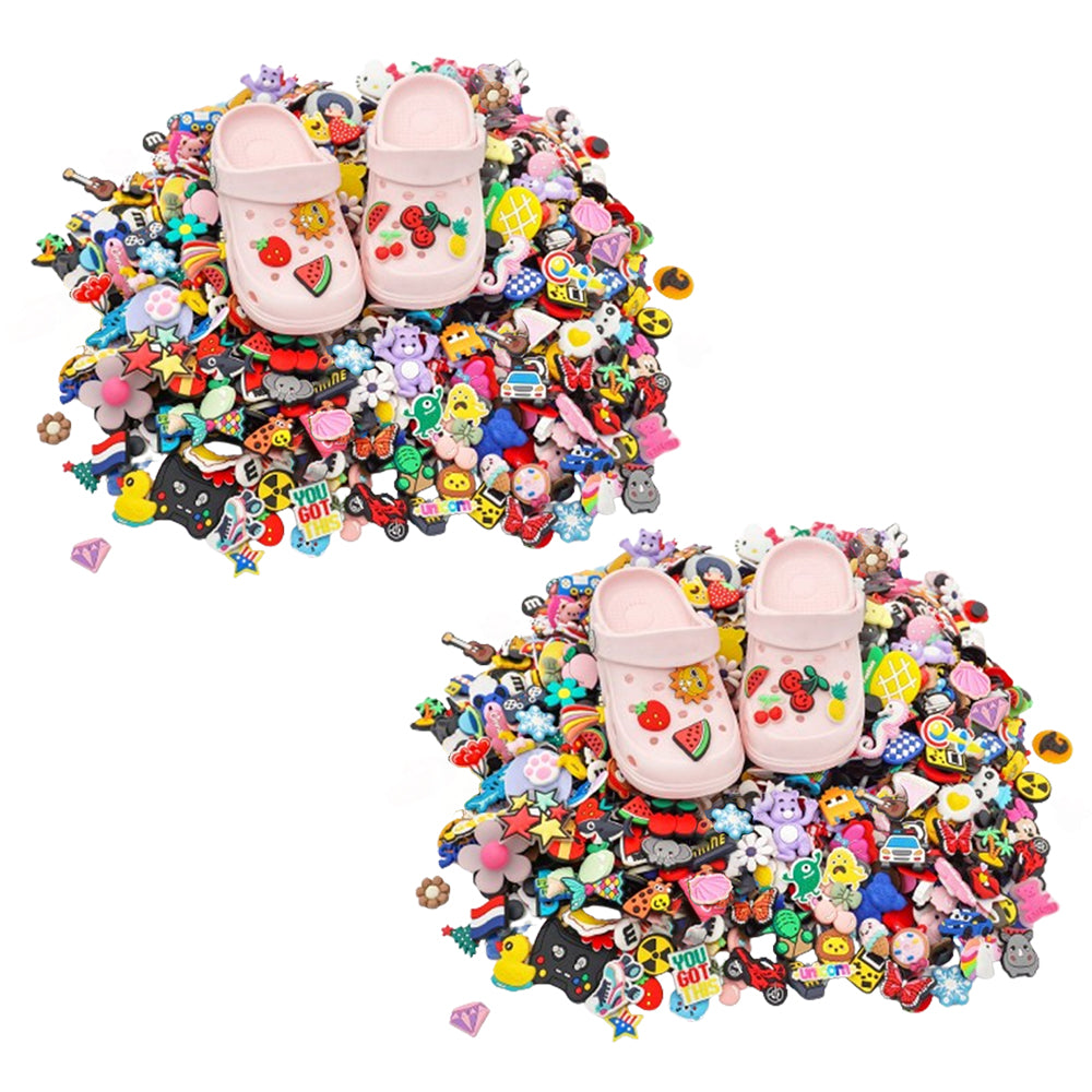 200Pcs Randomly Different Clip Sandals Shoes Charms Decoration