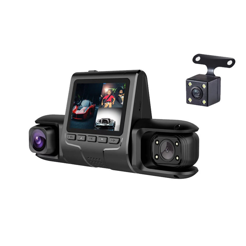 4 in 1 Dash Cam 1080P Front and Rear Left Right Camera 2.4 inch Screen with Night Vision