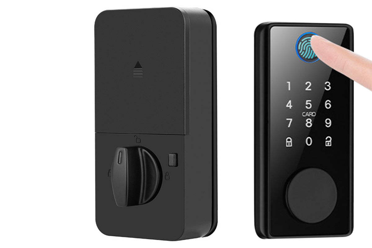 Keyless Smart Door Lock Fingerprint Password Card App Control Auto Lock