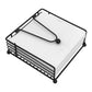 Black Metal Square Paper Napkin Holders with Weighted Arm