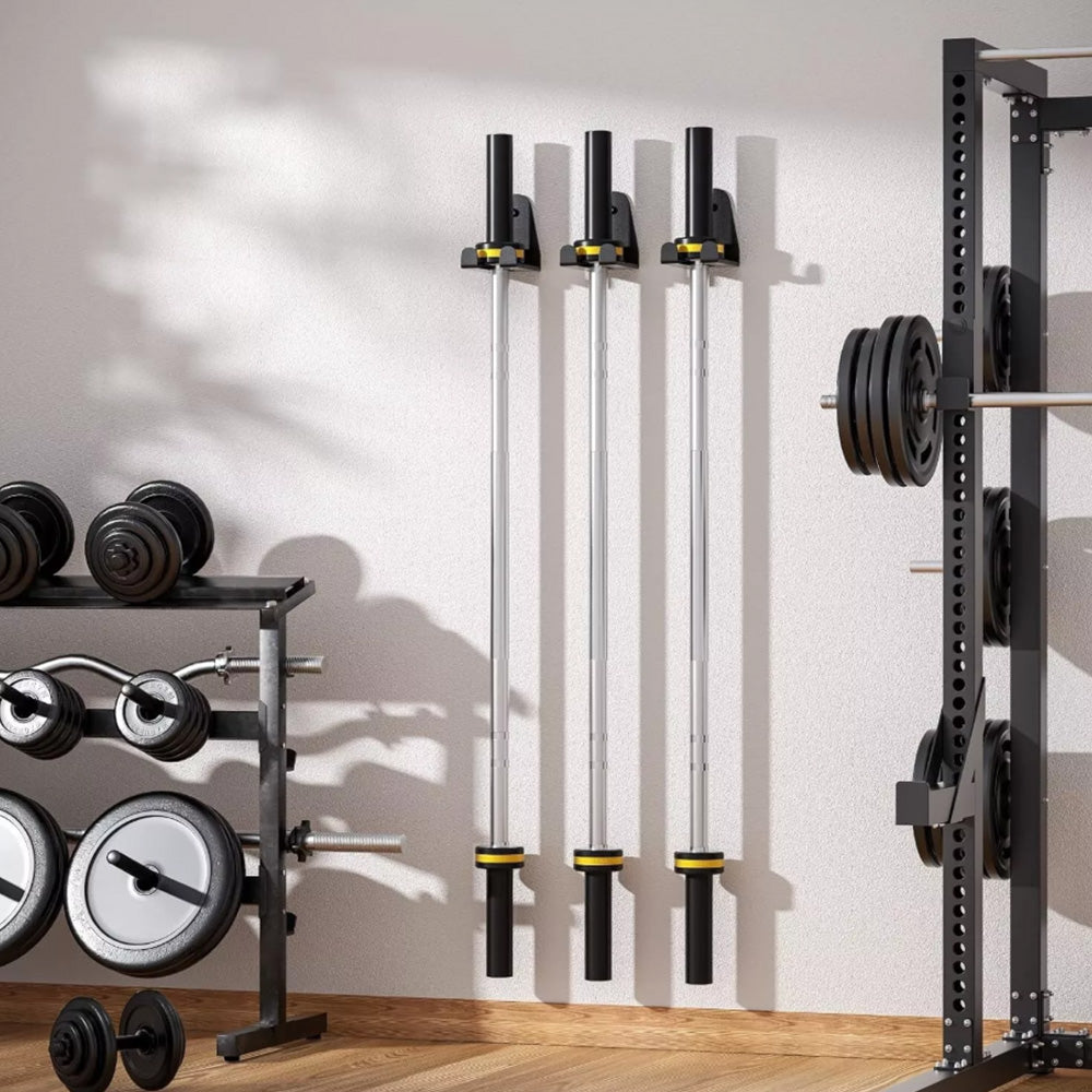 Olympic Barbell Hanger Garage Gym Bar Wall Rack Vertical Barbell Mount