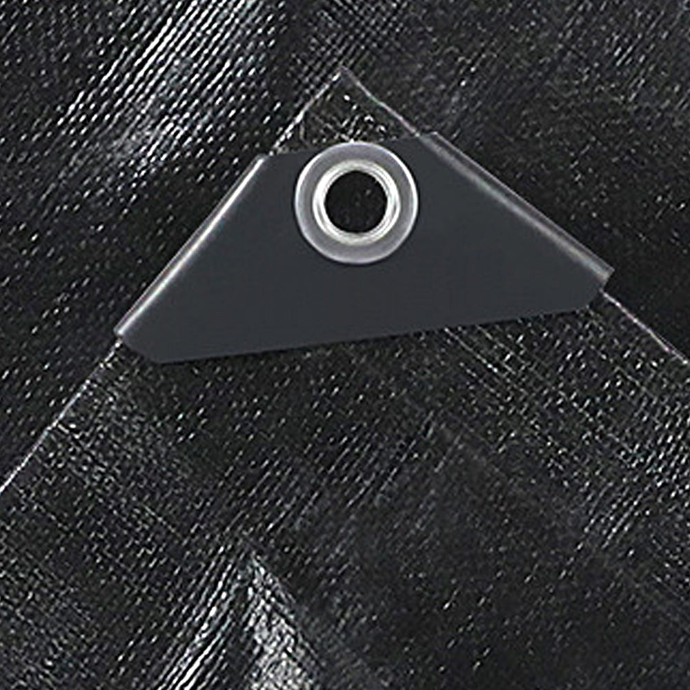 Black Tarpaulin Waterproof Furniture Caravan Cover