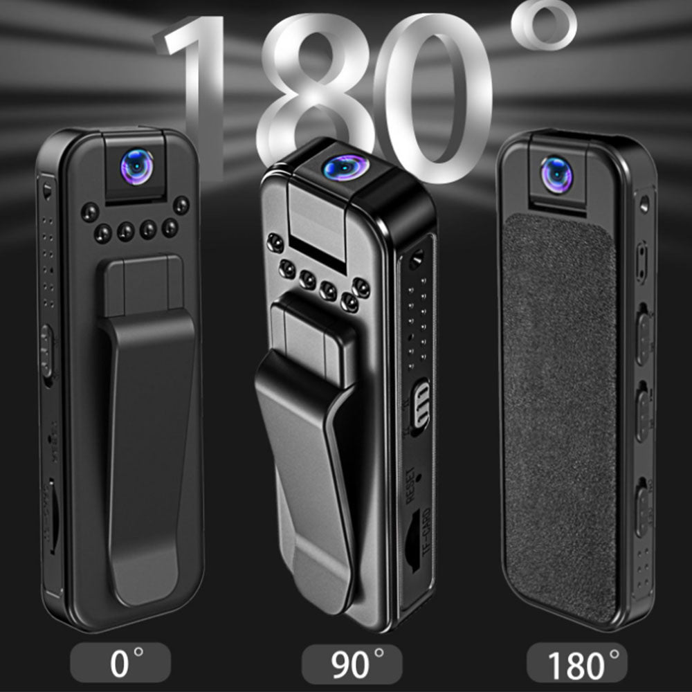 2Pcs 1080P Mini Camera IR Night Cam Loop Recording Video Audio Body Mounted Worn Camera