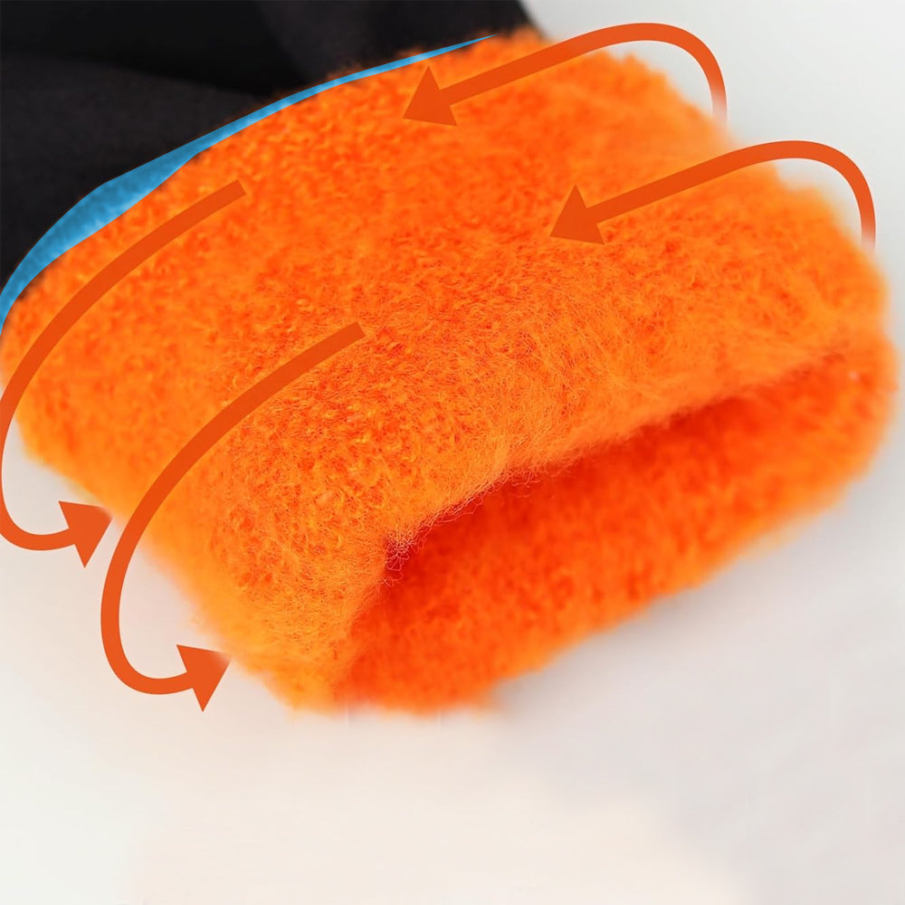 Pair of Thermal Winter Work Gloves Water-resistant Palm and Back Warm Gloves