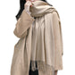 Oversized Unisex Polyester Shawl Wrap Scarf in Solid Colors