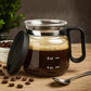 16 Oz Coffee Pot Mug Glass with Lid