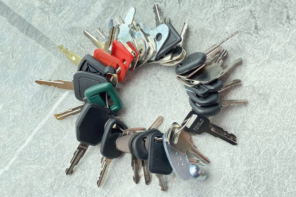 41Pcs Heavy Equipment Master Keys for John Deere Caterpillar Toyota Volvo JCB