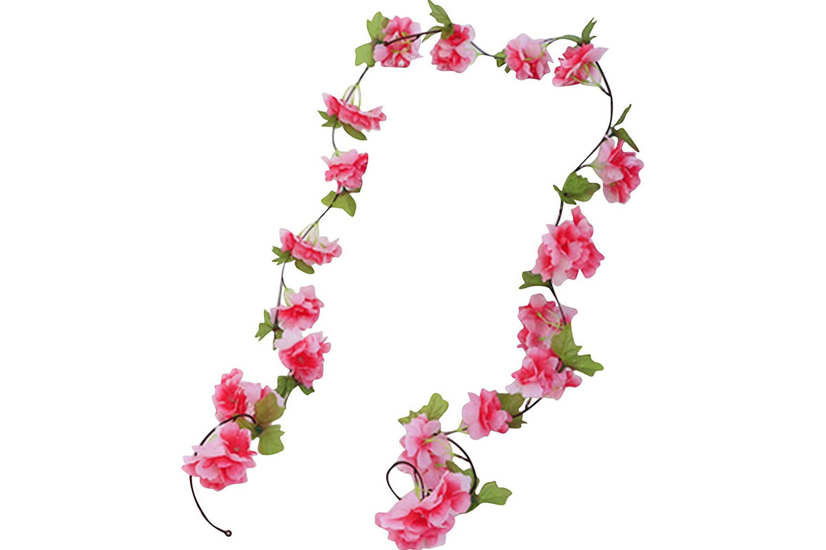 4Pcs Sakura Vine Artificial Silk Hanging Garland 2.3 m for Wedding and Home Decoration