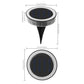 4Pcs Solar Ground Lights Bright In-Ground Outdoor Landscape Lighting Pathway Lawn Patio Yard Deck