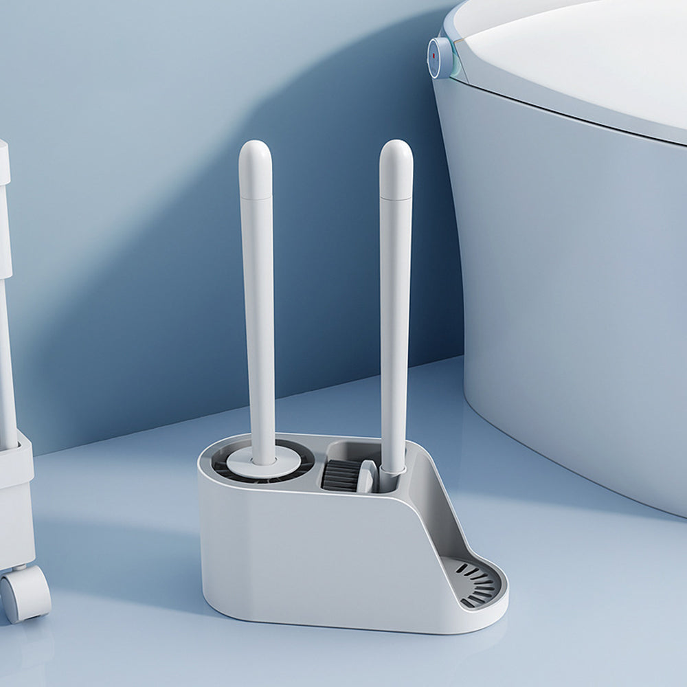 Soft TPR Toilet Brush Set for Bathroom Cleaning
