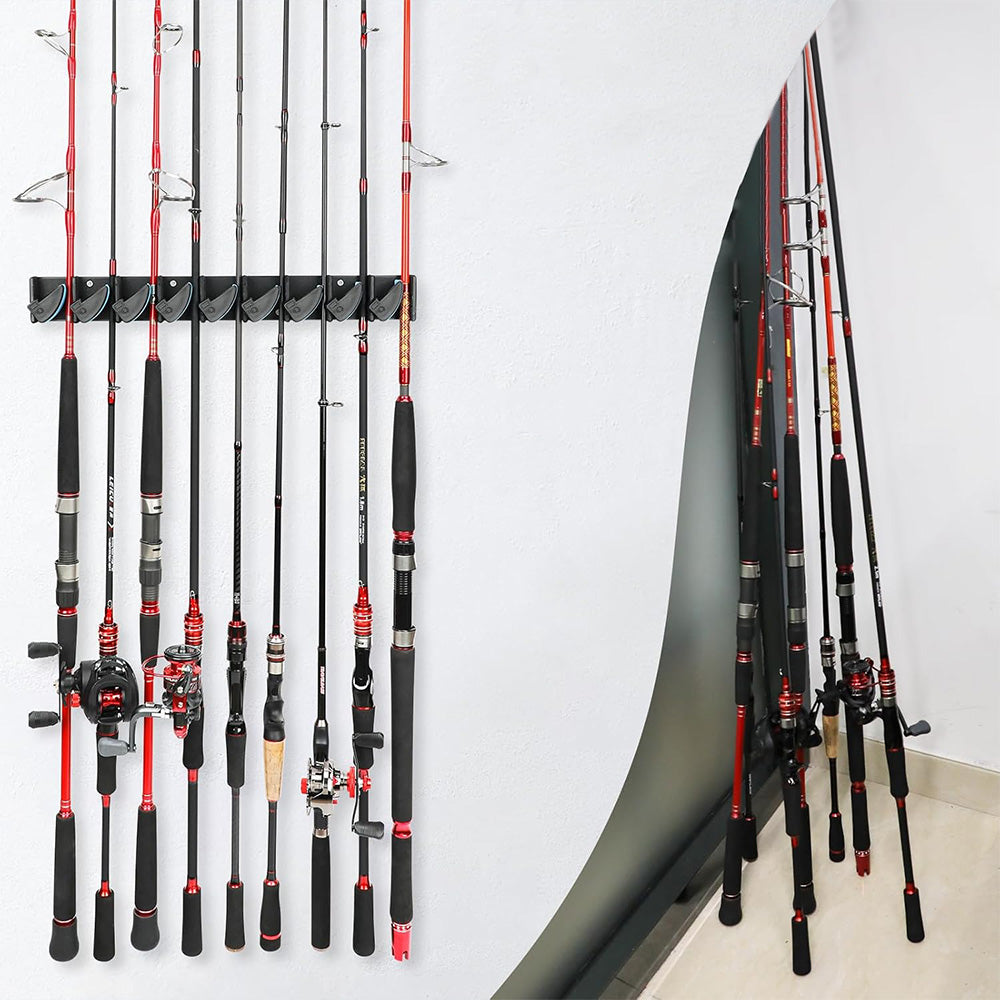 Fishing Pole Holder Holds Up to 9 Rods or Combos for Rods of Diameter 3 to 19mm