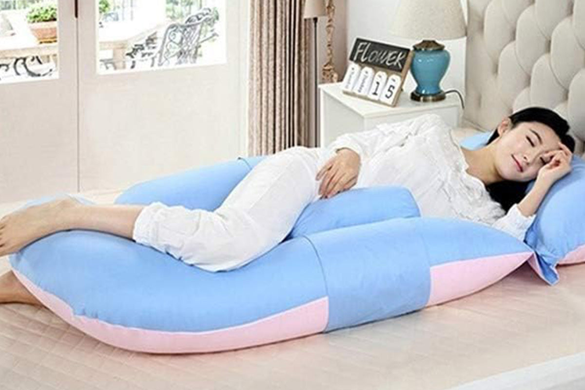 Pregnancy Pillows for Sleeping U Shaped Full Body Maternity Pillow with Removable Cover-Purple