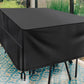 Waterproof Anti-UV Outdoor Furniture Dust Cover with Drawstring and Buckles