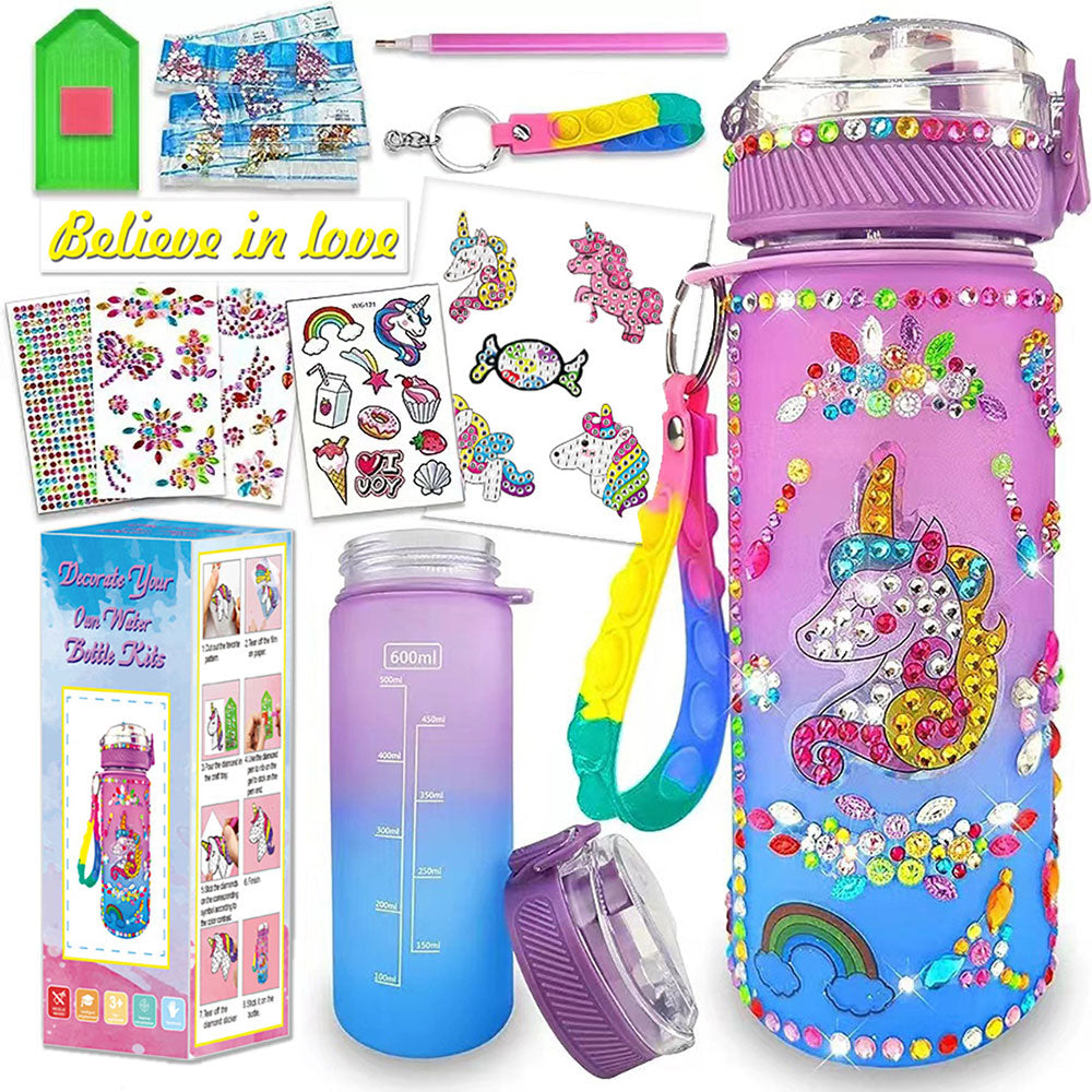 DIY Water Bottle with Stickers Attractive Decorate Your Own Water Bottle Kit