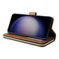 Wallet Leather Flip Cover for Samsung S26 Series with Card Slots Kickstand-Brown