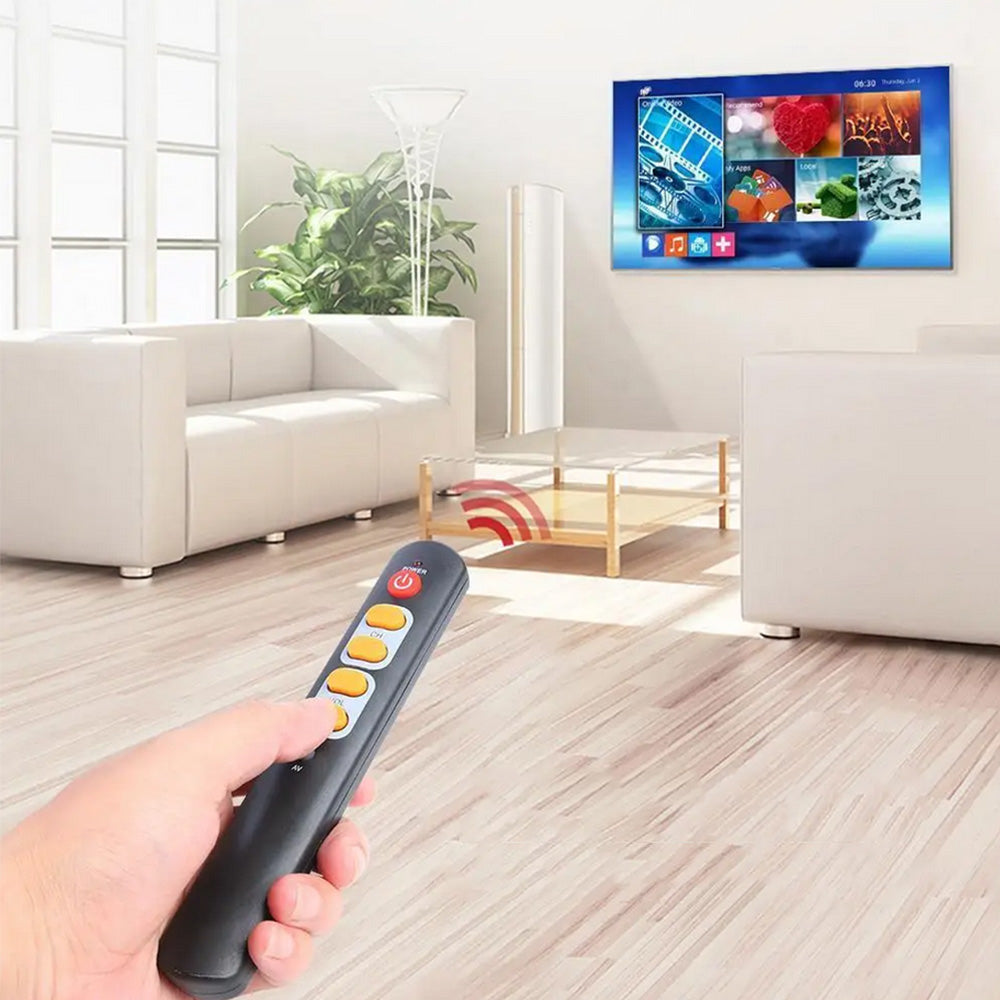 Universal Learning Remote Control for TV Soundbar Elderly Large Button 6 Key Simple