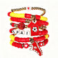 Colorful Soft Clay Football World Cup Bracelets Set for Aldults Soccer Fans