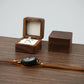 Double Holes Ring Storage Wooden Box for Jewelry Display