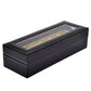 6/10/12 Grids PU Leather Watch Box Organizer Display Case with Lock
