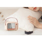 Vintage Portable Wireless Bluetooth Speakers with Alarm Clock for Kitchen Bedroom Home