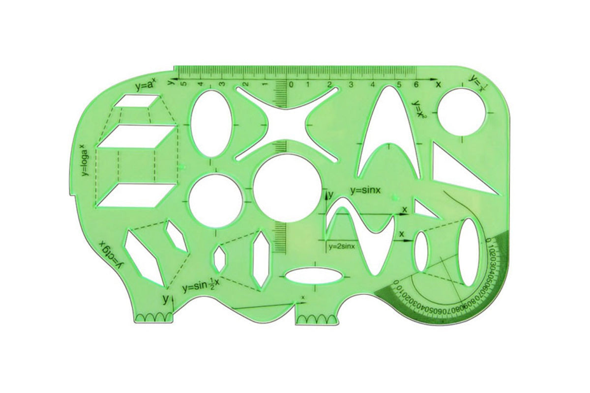 11PCS Plastic Geometric Drawing Templates Set DIY Drafting Stencils Measuring Tools