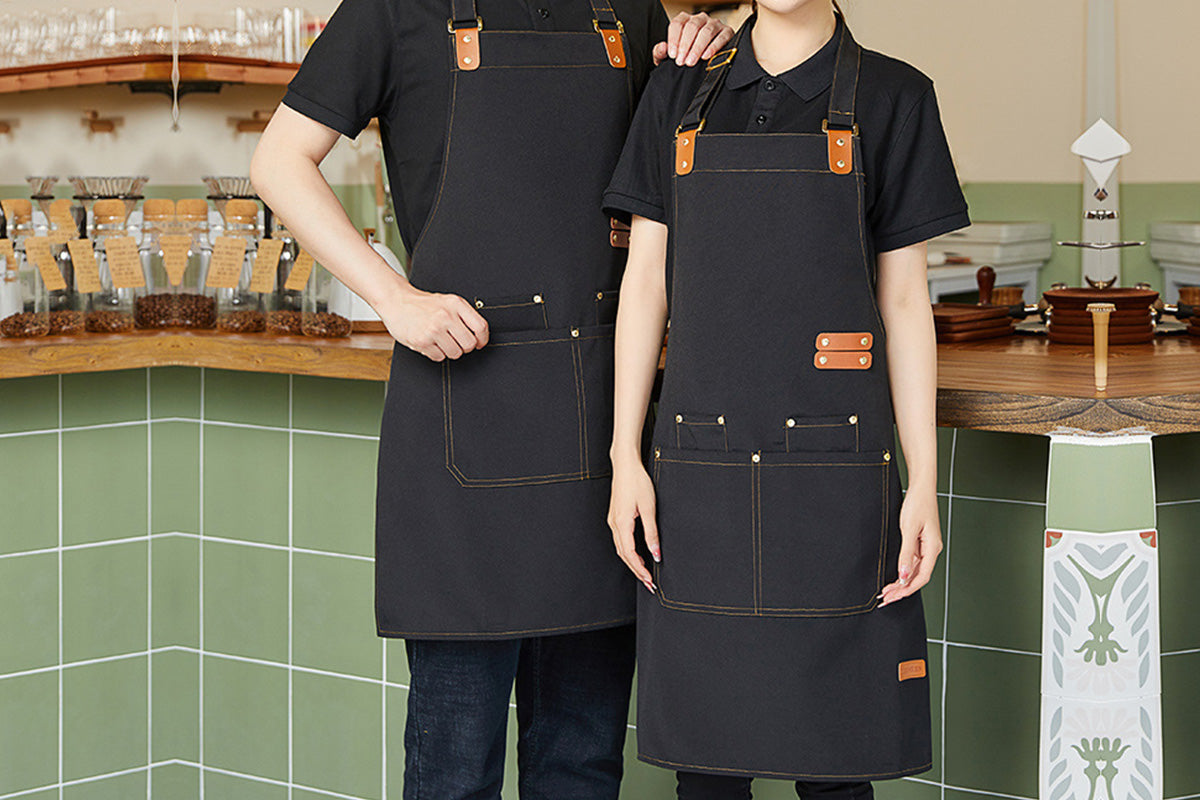 Waterproof Kitchen Apron Oil Resistant Chef Apron with Adjustable Neck