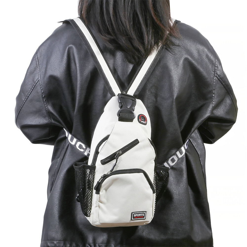 2Pcs Dual-use Water-resistant Chest Bag Outdoor Travel Shoulder Backpack