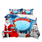 Christmas 3pcs Bedding Set Double Queen King Size Quilt Cover Pillowcases Set-Style 5