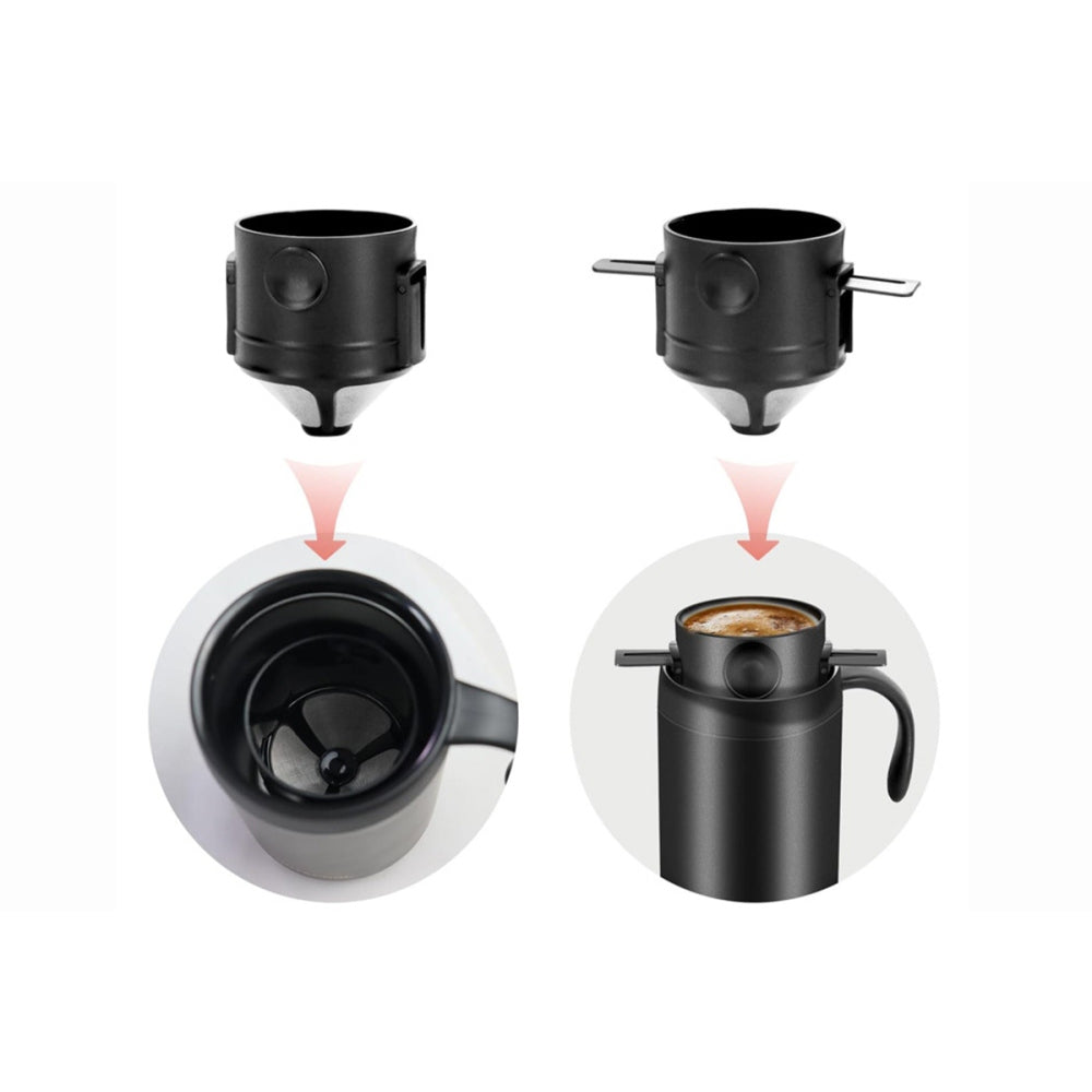 Portable Camping Pour Over Coffee Cup Set with Foldable Dripper for Travel Office Backpacking