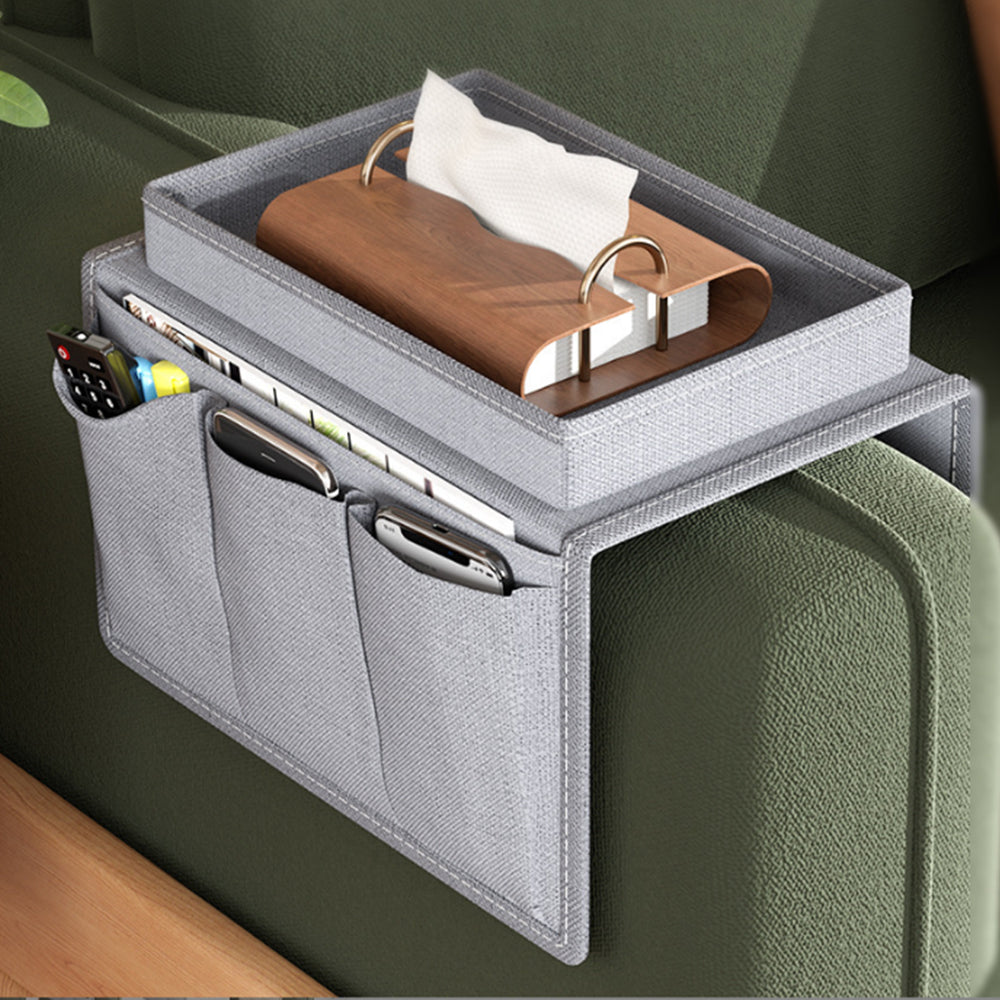 Couch Storage Bag Sofa Armrest Organizer Storage With 4 Pockets