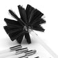Chimney Cleaning Brush Kit for Fireplace and Flue with Extendable Rods