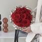 Christmas Silver Gift Wrapping Paper Bouquet Wrap Mirror Film Wrapping Paper with 10pcs Acrylic stickers