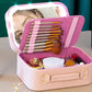LED Mirror Makeup Case Hard Shell Rechargeable Lighted Cosmetic Organizer