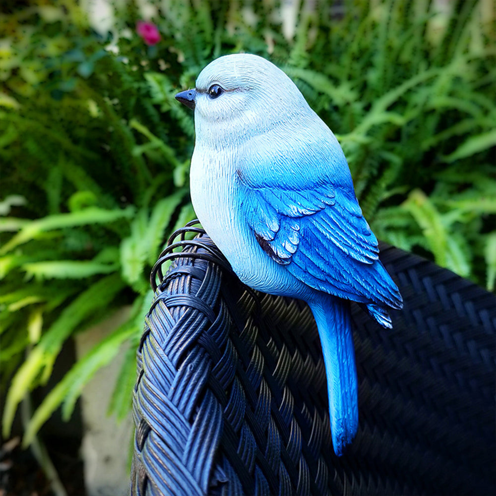 Realistic Bird Statue for Garden Flower Pot Decor