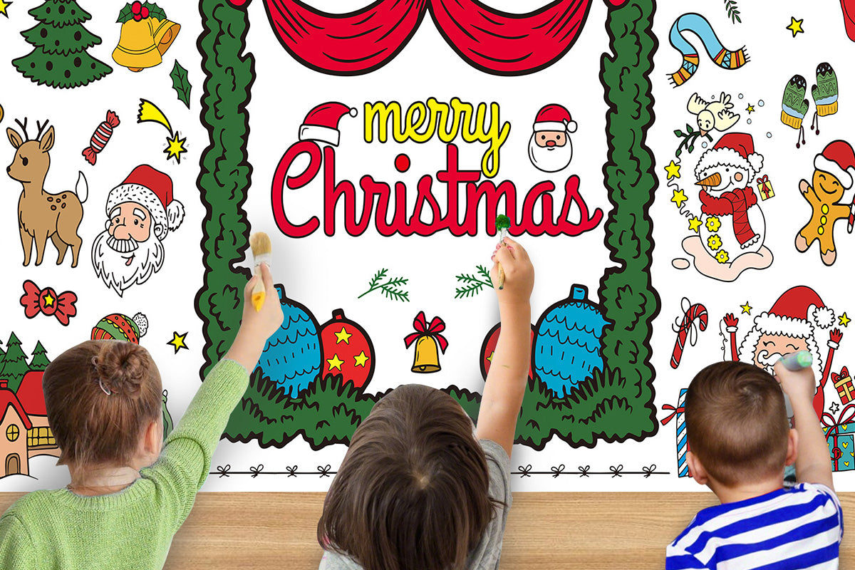 76x183cm Christmas Giant DIY Coloring Poster